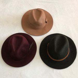 3 FALL WOOL HATS- PRICE IS FOR THEM ALL